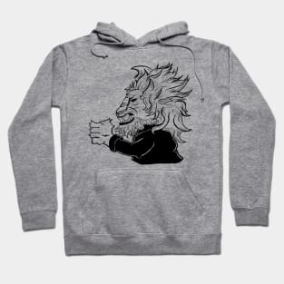 javier milei represented as a lion Hoodie